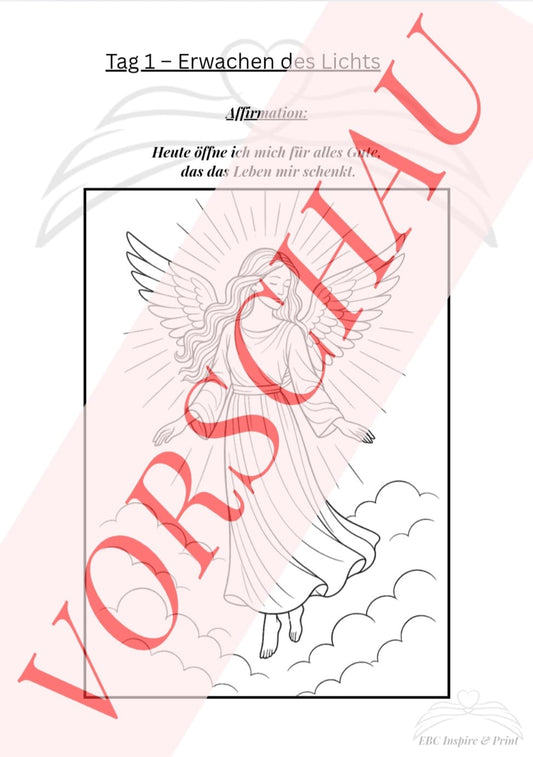 Engel-Malbuch Lichtzeit – 21 Tage Licht & Ruhe Journal - PDF Download"